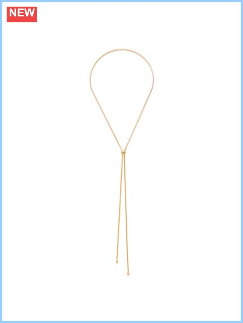 Long 14k Gold Plated Y Chain Necklace Lariat Adjustable Women